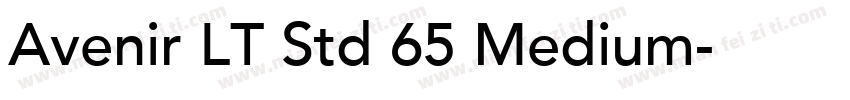 Avenir LT Std 65 Medium字体转换